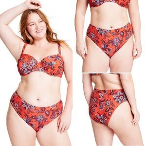 RHODE x Target Large Leaf Floral Print Hipster Coverage Bikini Bottom Sz XXL NWT